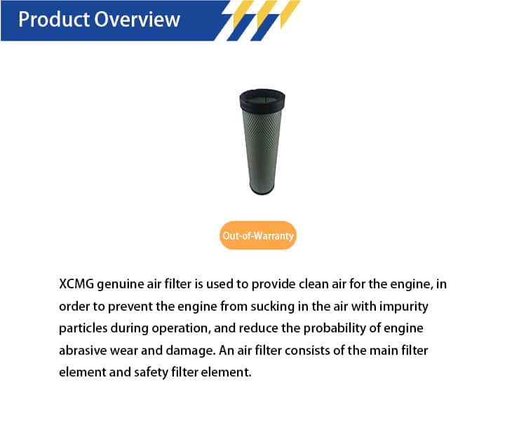 XCMG XCMG-KNL-030D01 Safety filter element 800159693