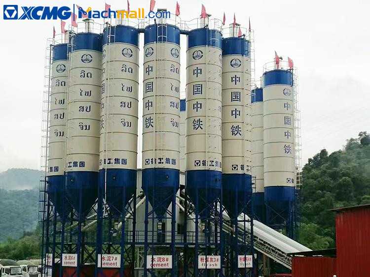 XCMG mobile concrete batching plant 270 productivity HZS270V for sale