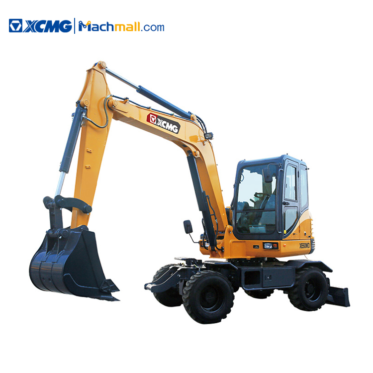 XCMG small excavators on wheels XE60WD 6 ton wheel excavator for sale