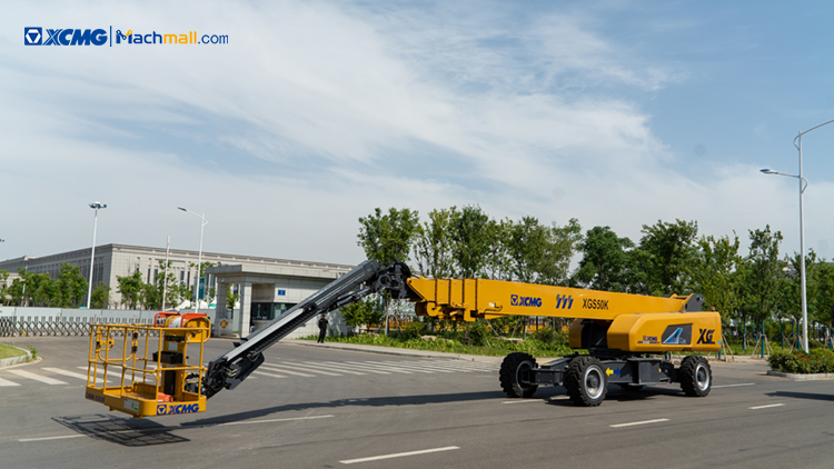 XCMG XGS50K 50m straight arm aerial work platform telescopic boom lift with 62.5kw engine price