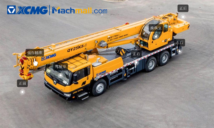 XCMG official 25 ton hydraulic mobile truck cranes QY25K5-II price