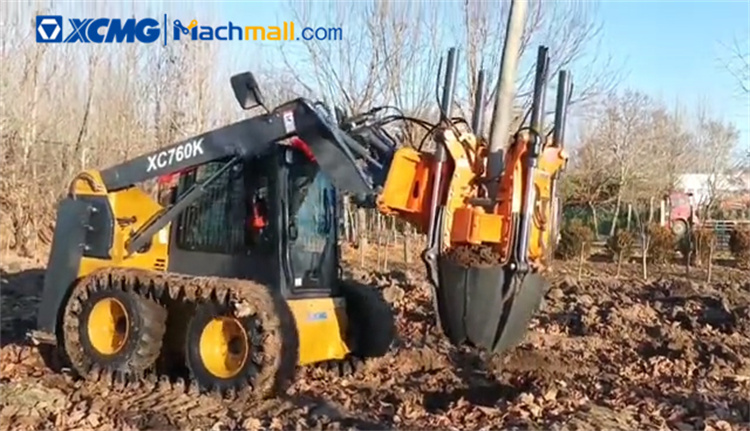 Chinese Wheel Crawler Skid Steer Loader with Tree Spade Attachments price