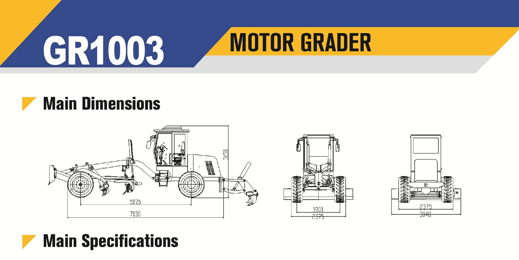 XCMG Official Motor Grader GR1003 For Sale