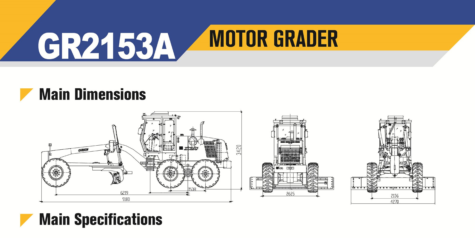 XCMG Official GR2153A Motor Grader for sale