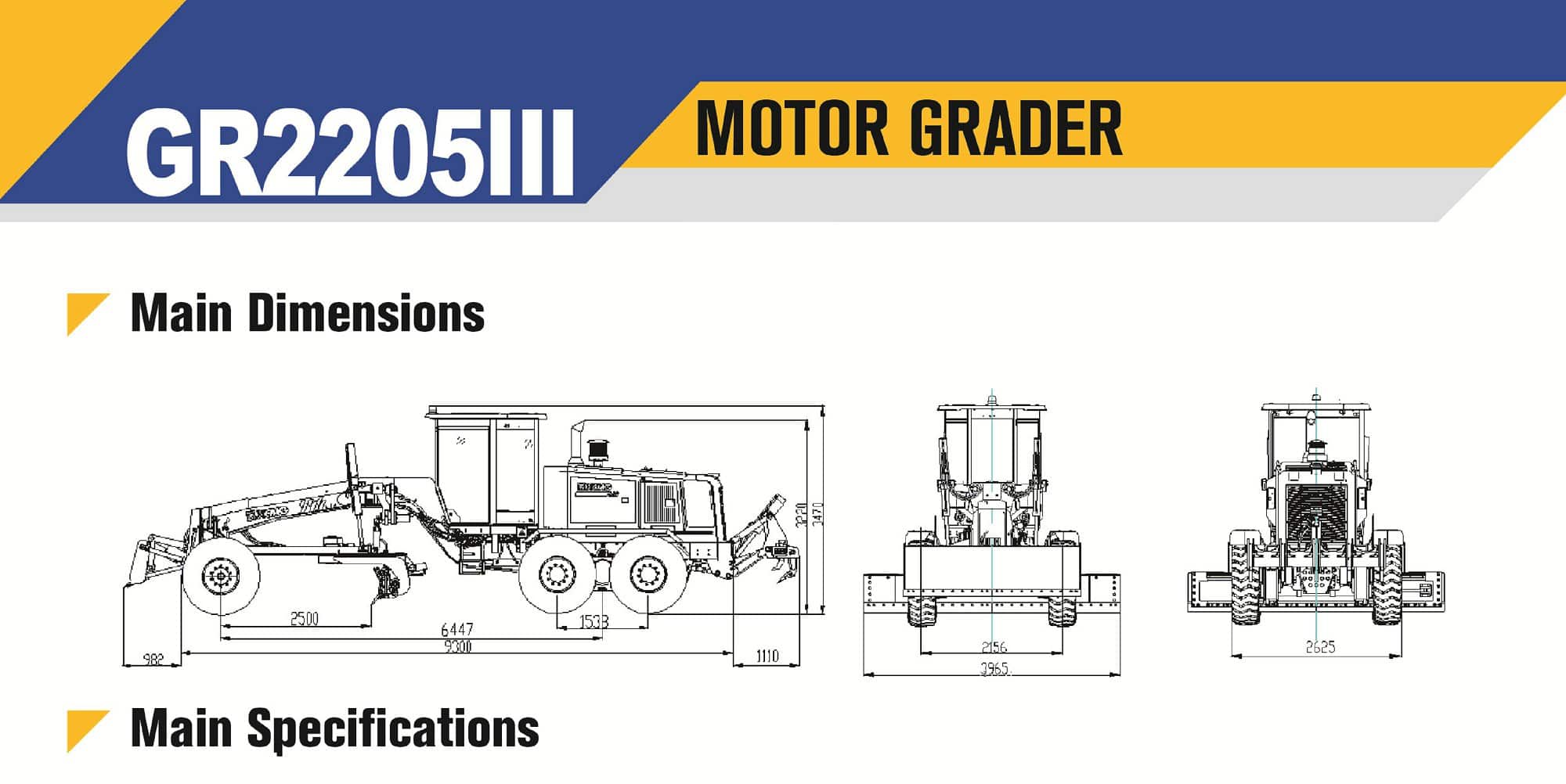 XCMG Official GR2205III Motor Grader for sale