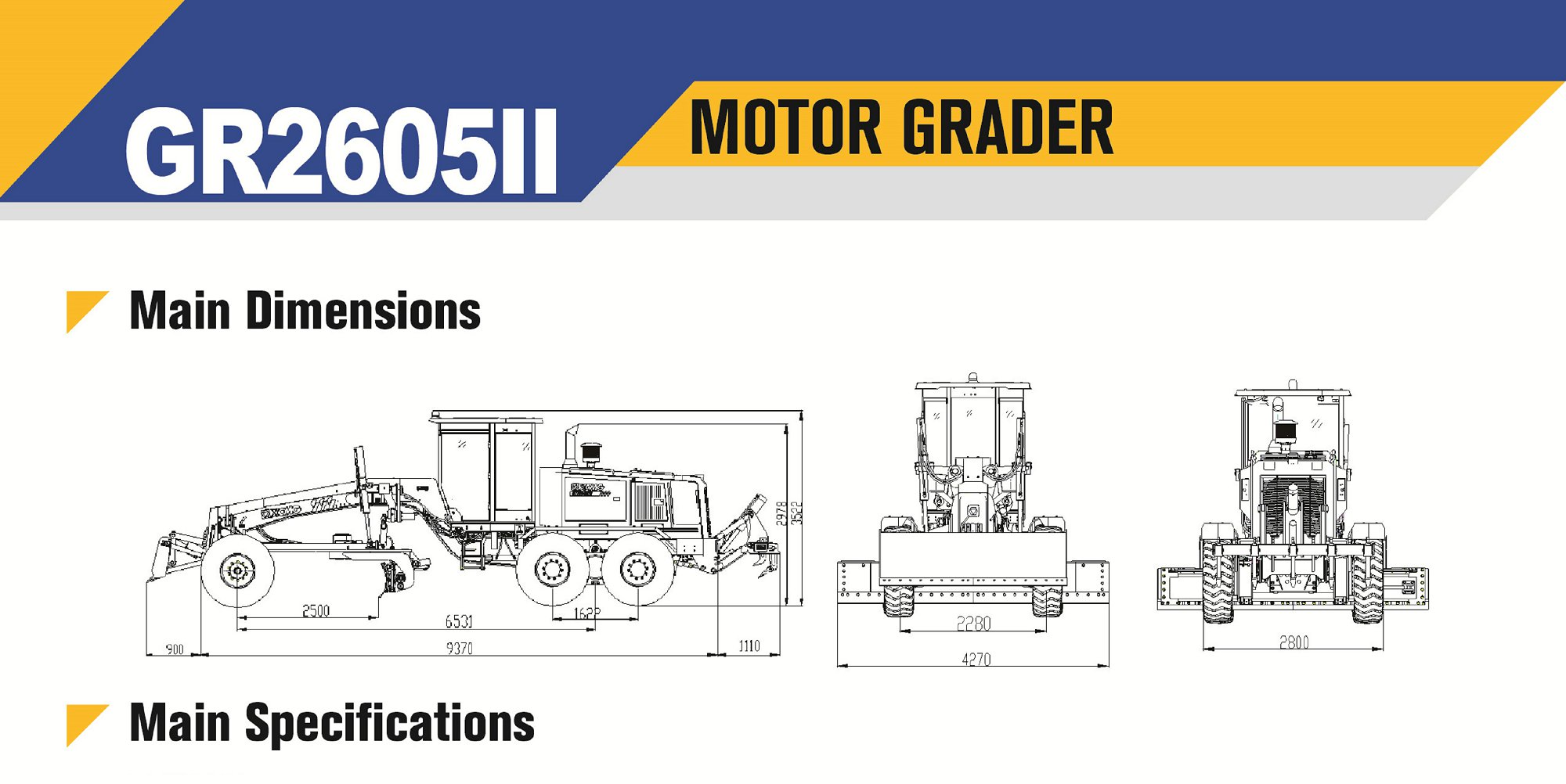 XCMG Official GR2605II Motor Grader for sale