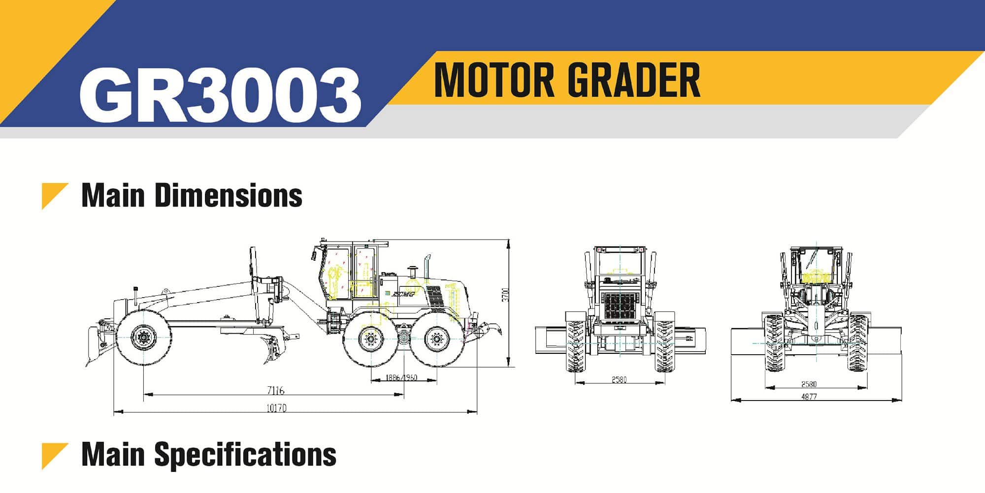 XCMG official manufacturer GR3003 motor grader for sale