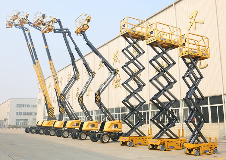 XCMG official 12m hydraulic drive self-propelled mobile scissor lift table GTJZ1212 aerial working platform for sale