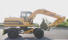XCMG wheel excavator XGE150W China new 15 ton excavator with spreader and Cummins engine price