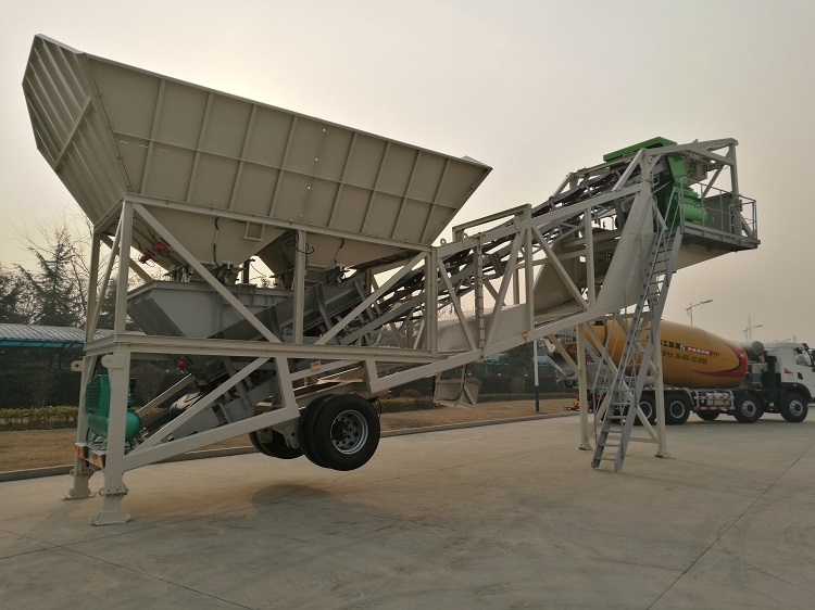 XCMG Official HZS40 small concrete batching plant 40m3 mobile concrete batching plant for sale