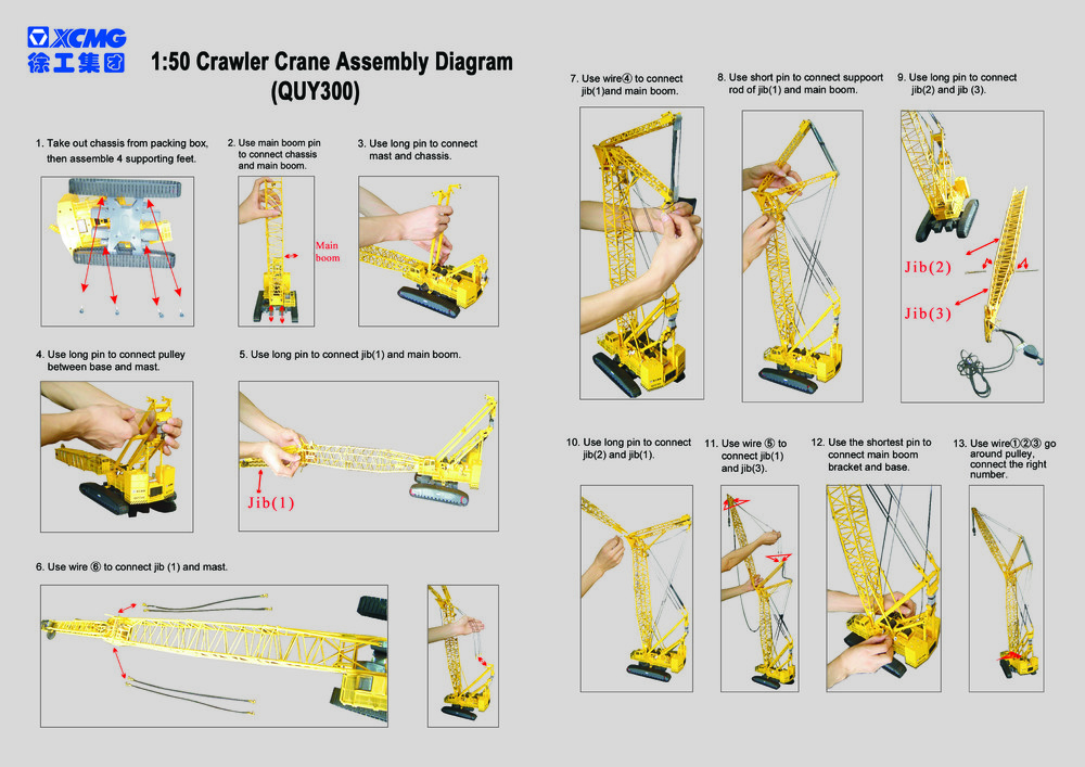 XCMG Crawler Crane QUY300 Model (1:50)