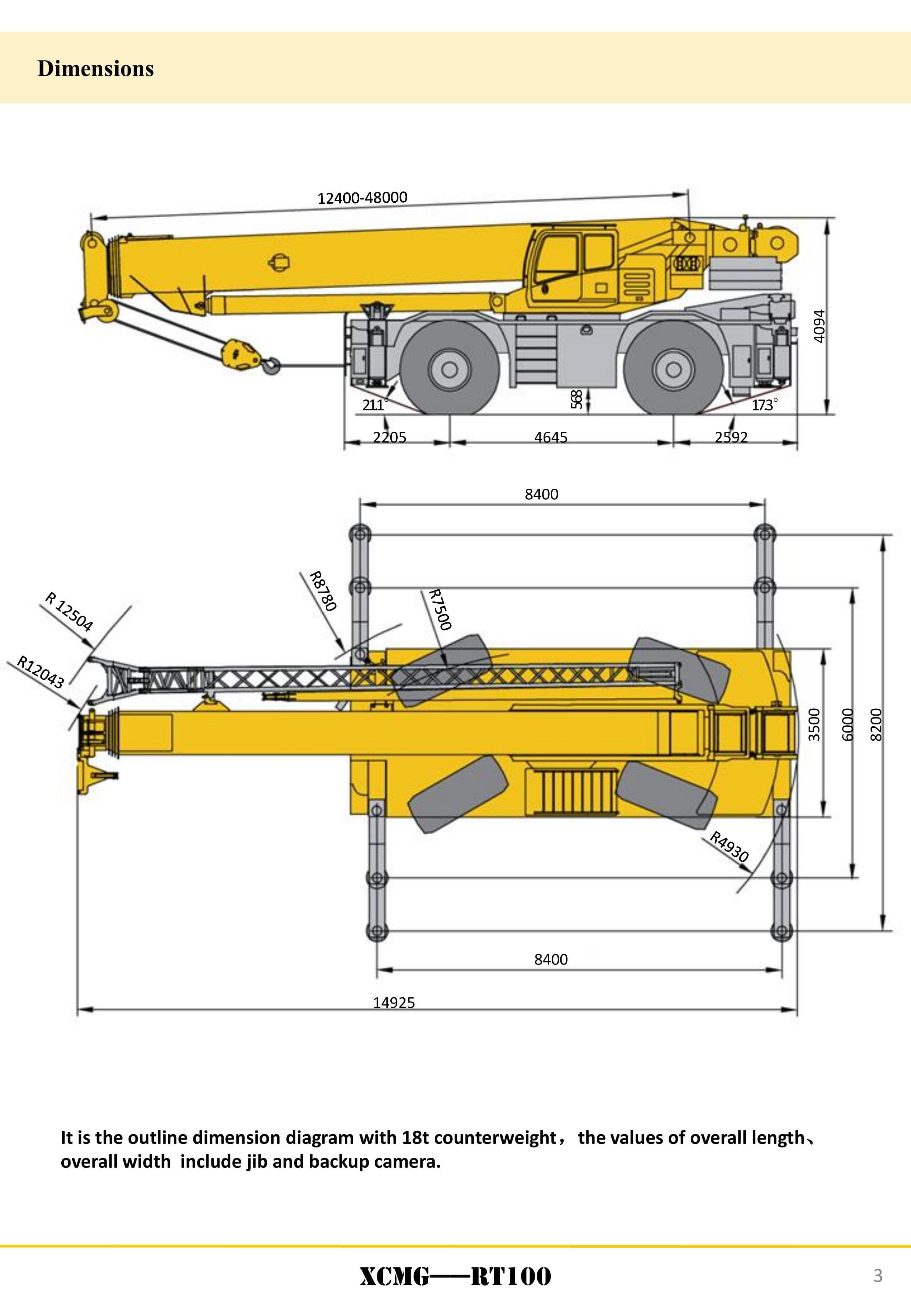 XCMG Official RT100 Rough Terrain Crane for sale