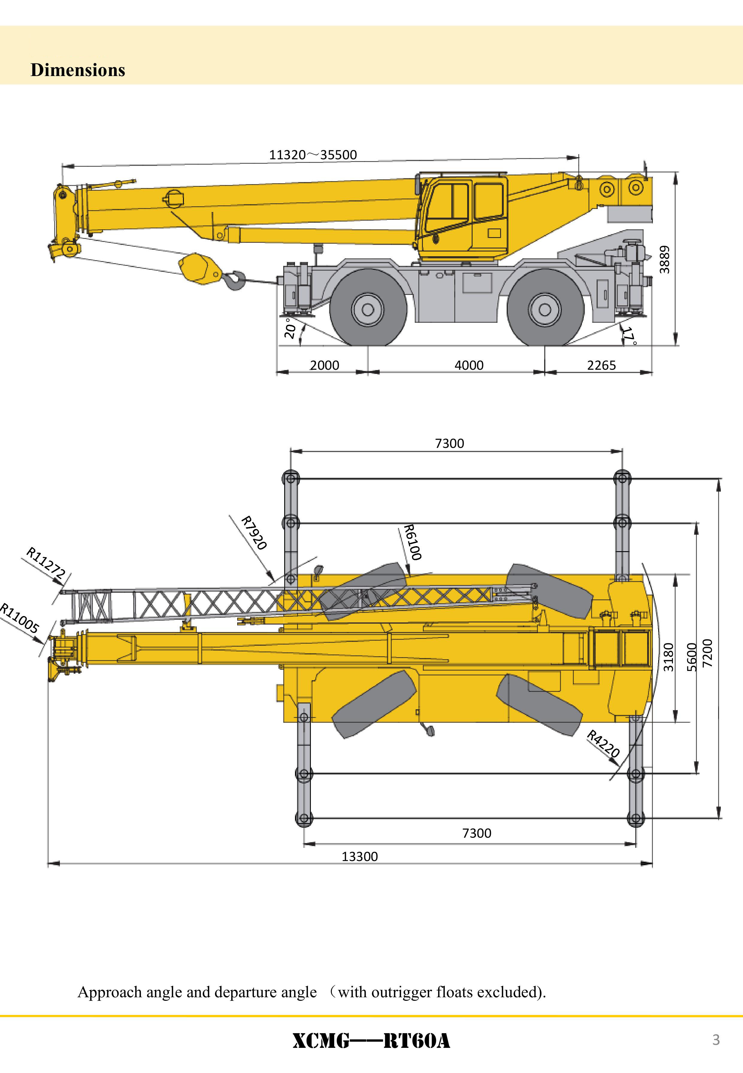 XCMG Official RT60A Rough Terrain Crane for sale