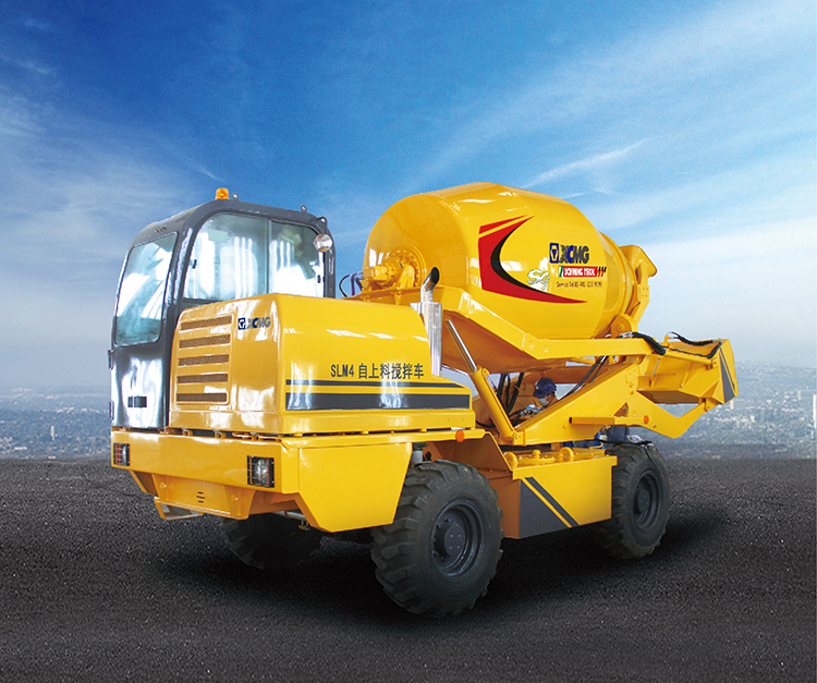 XCMG Manufacturer SLM4 3.5m3 Mobile Self Loading Concrete Mixer with Pump