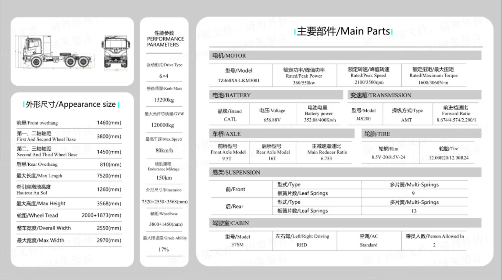 XCMG Official XGA4250BEVWC ELECTRIC TRACTOR