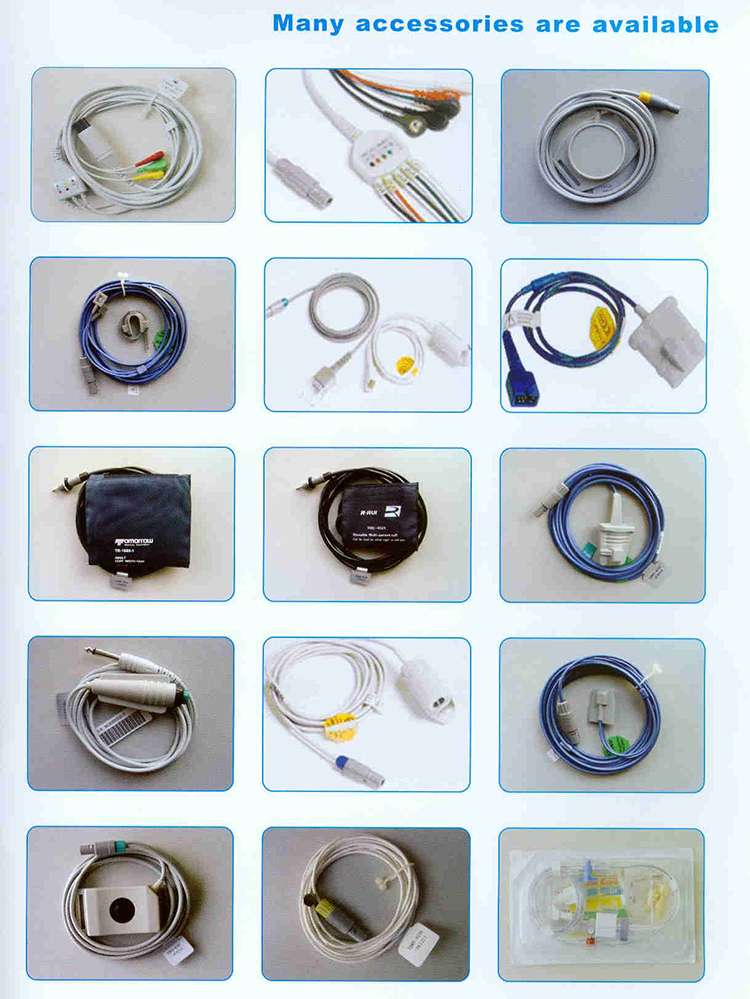 Multi-parameter patient monitor TR-600G/G+ with 7/8 inch color LCD display NIBP/SPO2/ETCO2 monitor