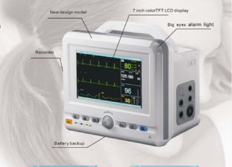 High Quality 7 Inch Color Touch Screen TR-900L medical ECG/SPO2 patient monitor for ICU/CCU for sale