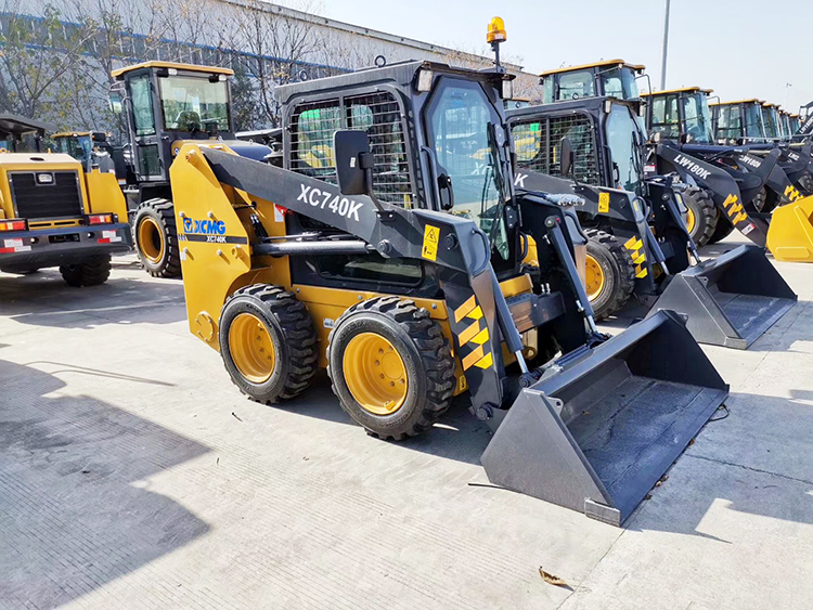 XCMG mini skidsteer loaders XC740K 1 ton China new skid steer loader