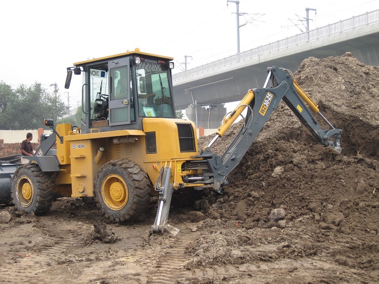 XCMG Official 2 ton mini payloader with backhoe loader XC870K