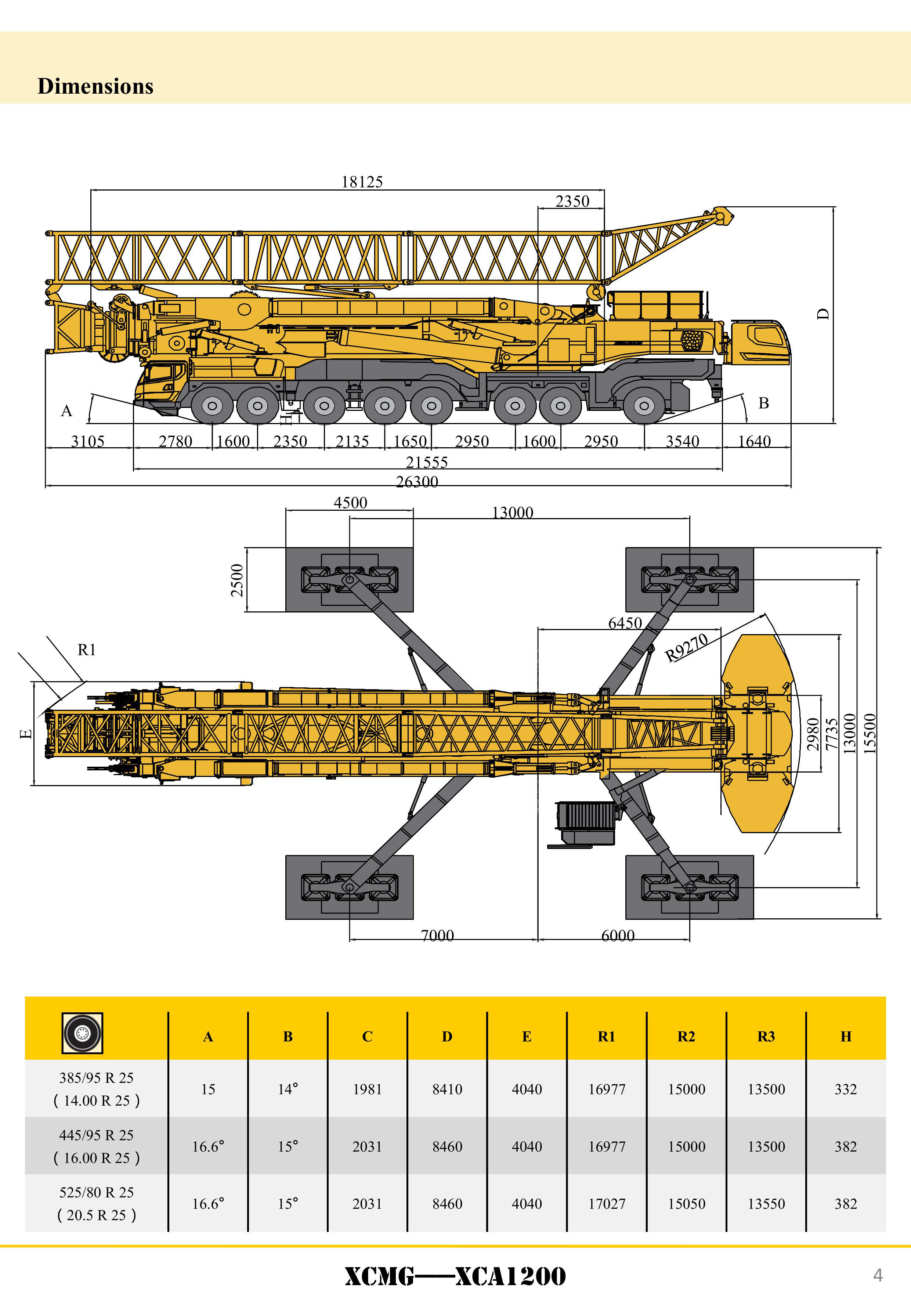 XCMG Oficial XCA1200 All Terrain Crane for sale