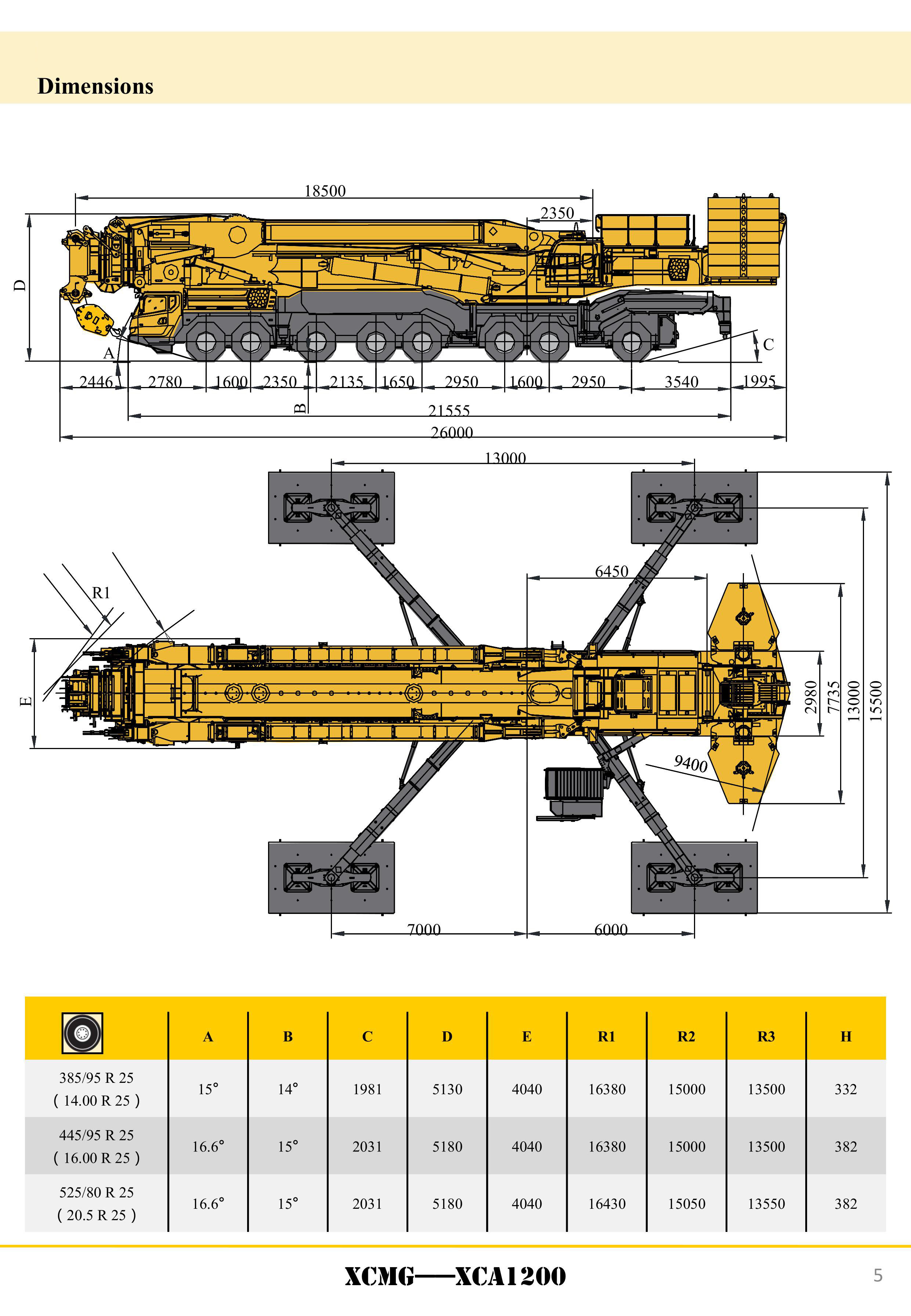 XCMG Oficial XCA1200 All Terrain Crane for sale