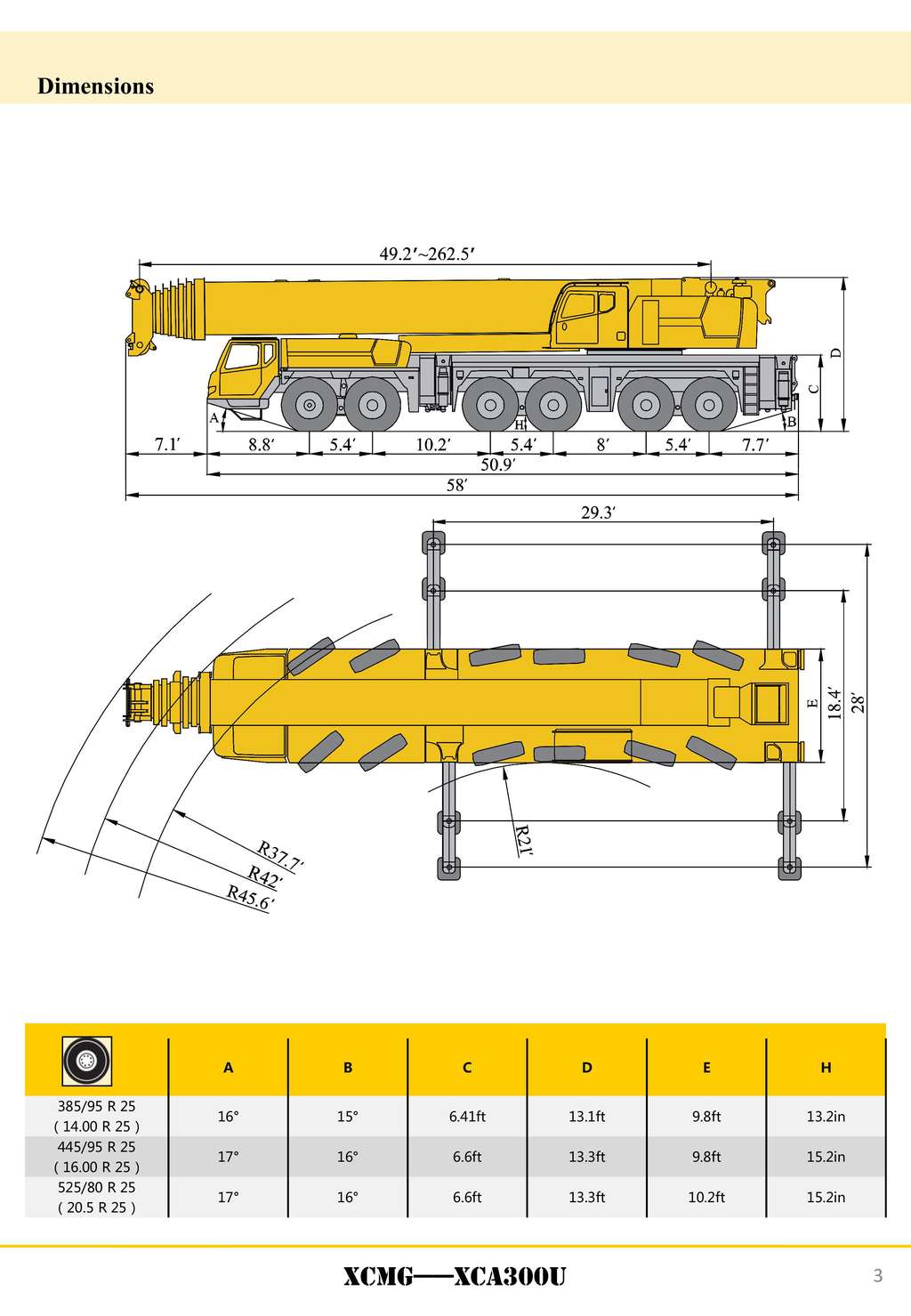 XCMG Official XCA300U All Terrain Crane for sale