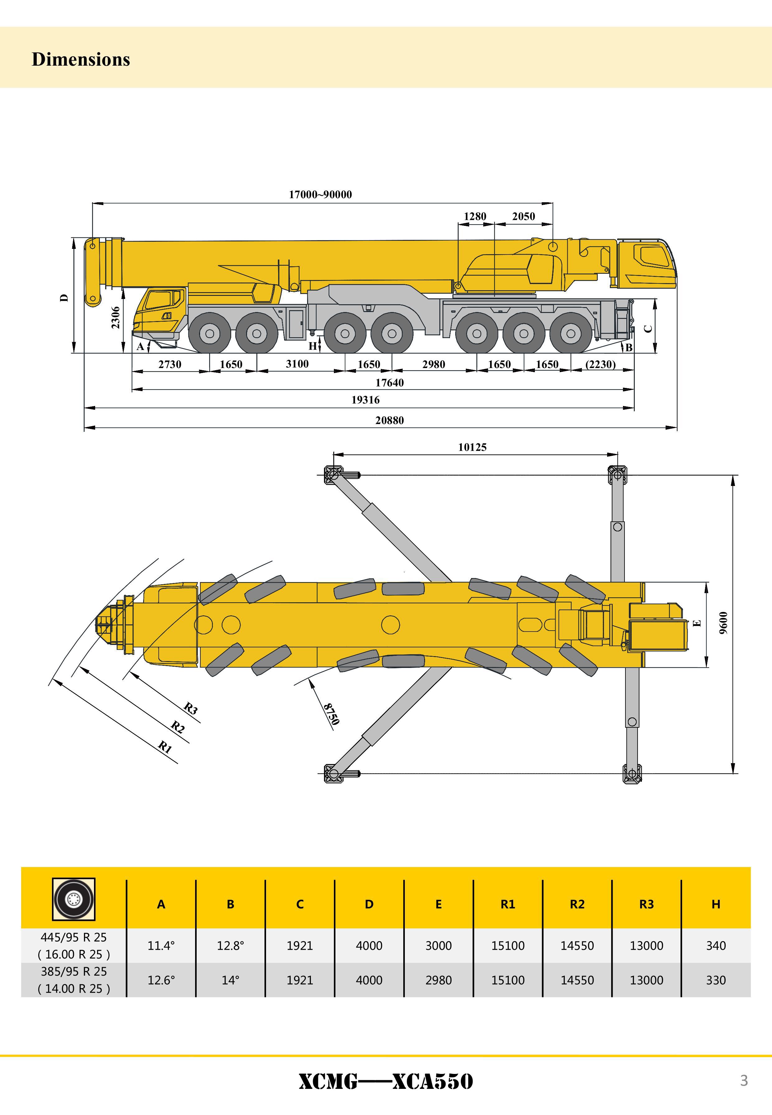 XCMG Official XCA550 All Terrain Crane for sale