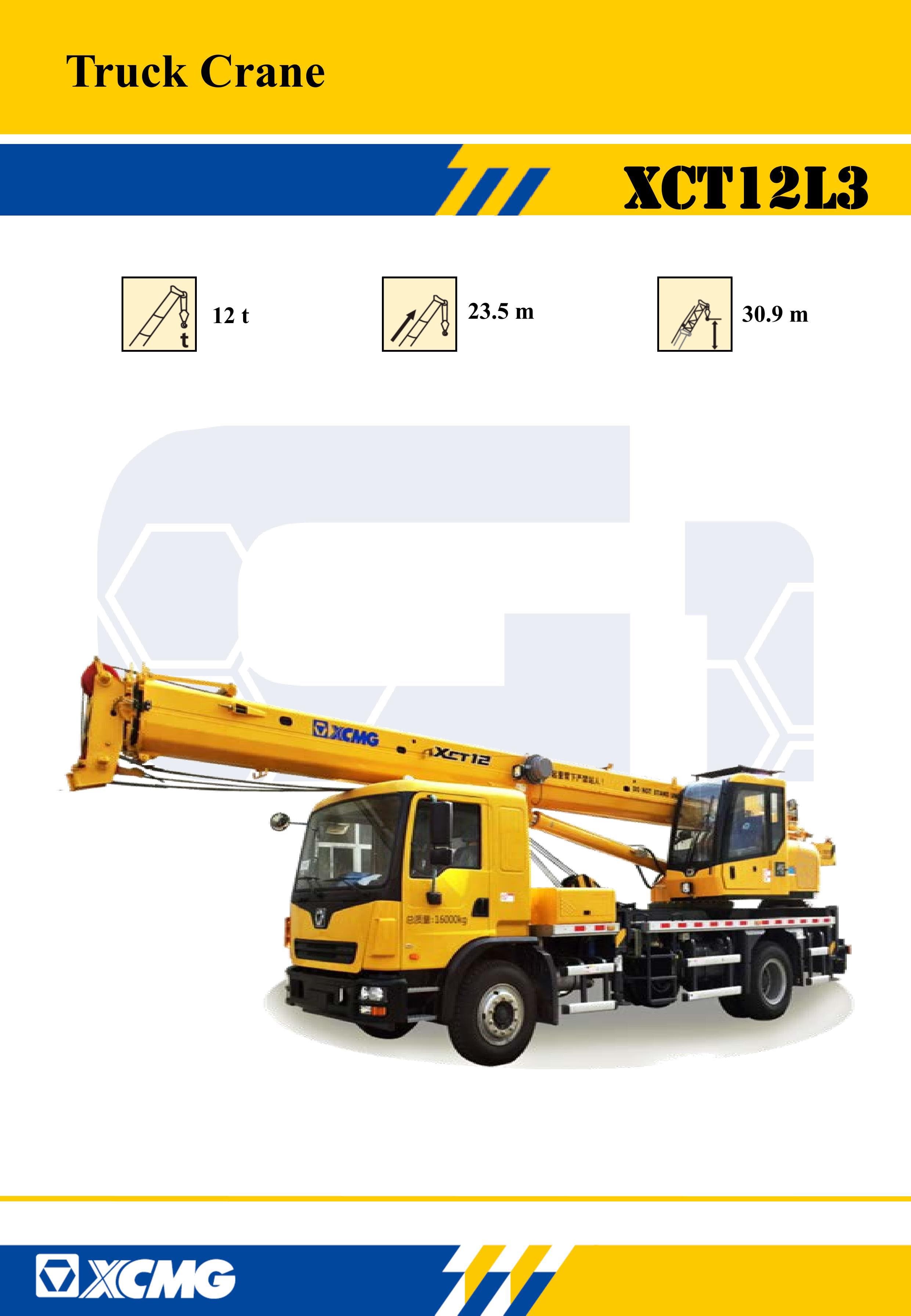 XCMG Official XCT12L3 Truck Crane for sale