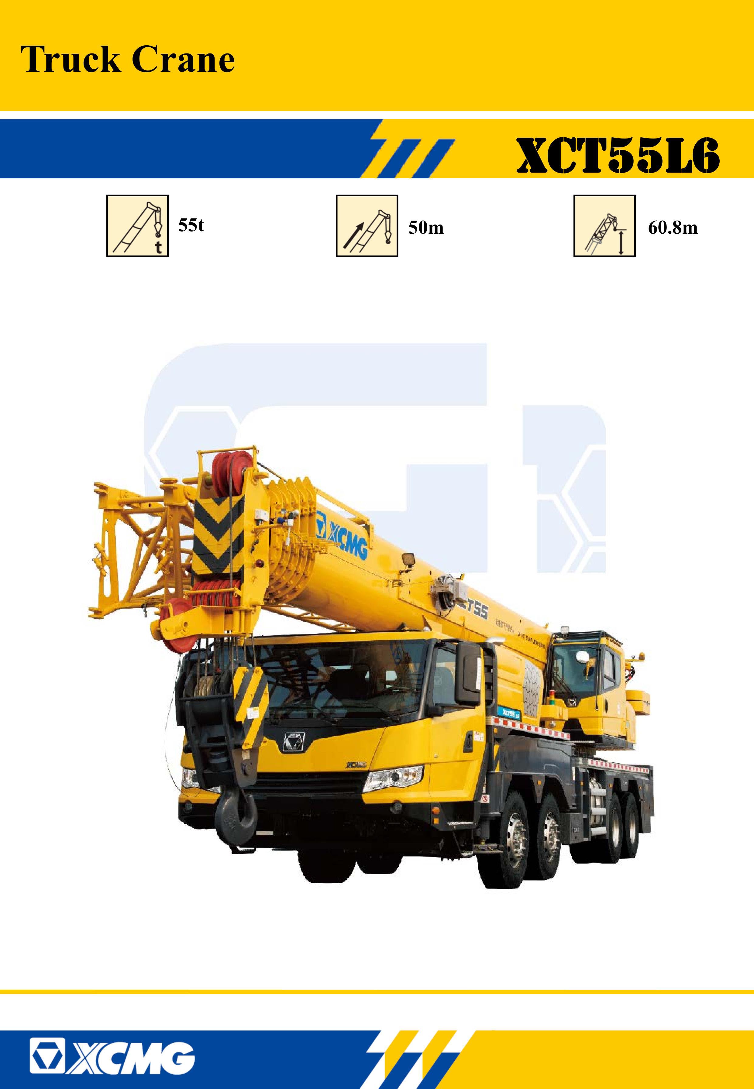 XCMG Oficial XCT55L6 Truck Crane for sale