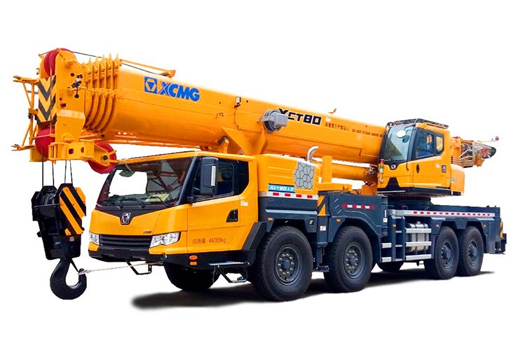 XCMG Official 80 ton boom crane XCT80 China telescopic boom truck cranes for sale