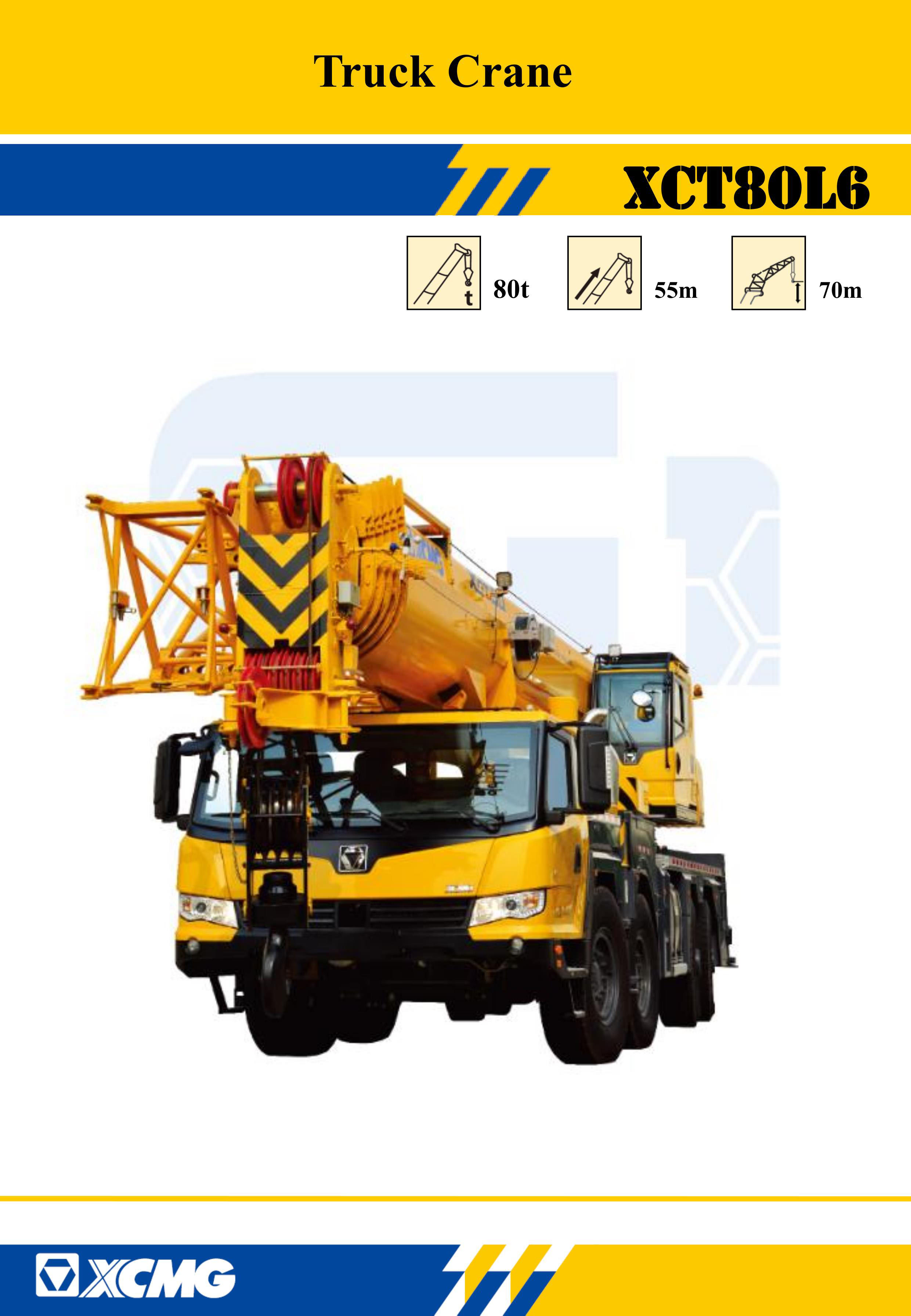 XCMG Official  XCT80L6 Truck Crane for sale