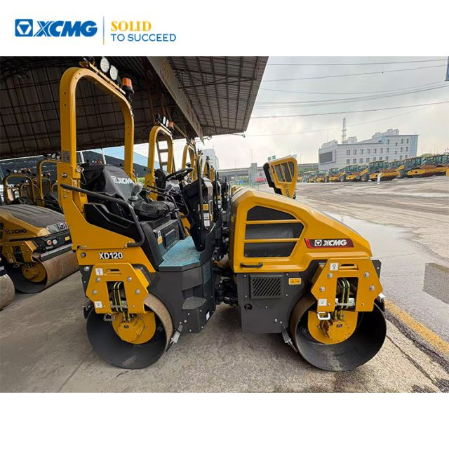 XCMG Official New Light Roller Compactor XD120 Mini Double Drum Vibratory Road Roller Price
