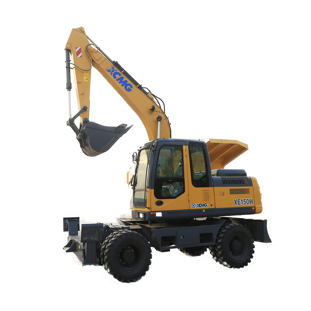 XCMG Official XE150W Semi-Autonomous Wheeled Excavator for sale