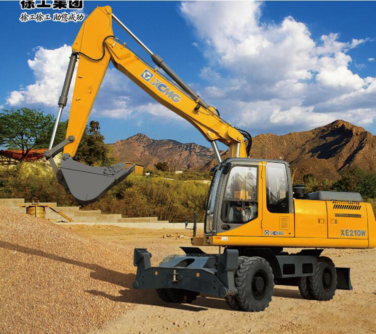 XCMG official 20 ton 0.9 Cbm excavator XE210WB China hydraulic wheel excavator machine for sale