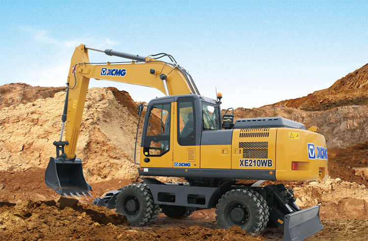 XCMG 20 ton wheel excavator XE210W with CE price