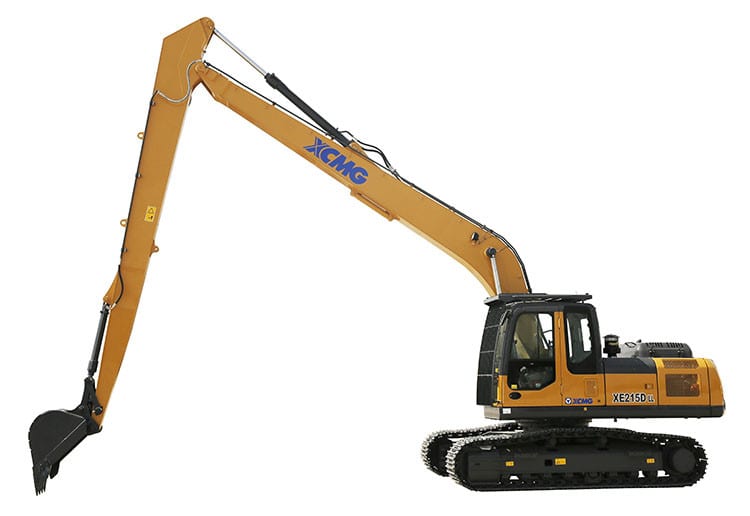 XCMG Long Boom Excavator 20 ton New Hydraulic Excavators with Cummins Engine XE215DLL for sale