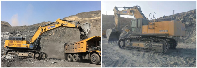 XCMG 70 Ton Mining Crawler Excavator Bucket 4.6cbm XE700D With Hydraulic Breaker For Sale