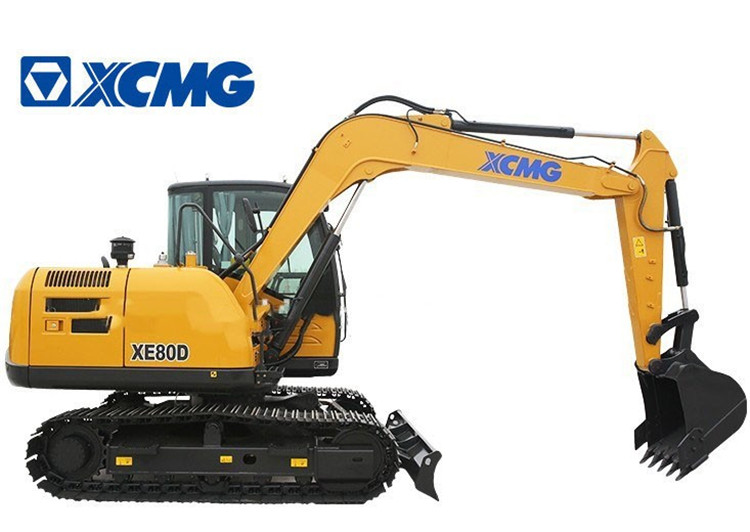 XCMG Mini Digger Excavator Machine XE80DA China 8 Ton Small Track Excavators For Sale