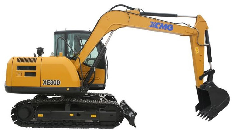 XCMG Mini Digger Excavator Machine XE80DA China 8 Ton Small Track Excavators For Sale