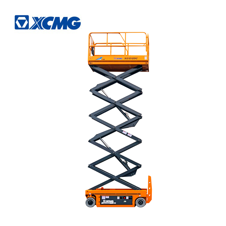 XCMG electric 12m manlift scissor aerial working platform lift XG1212DC price