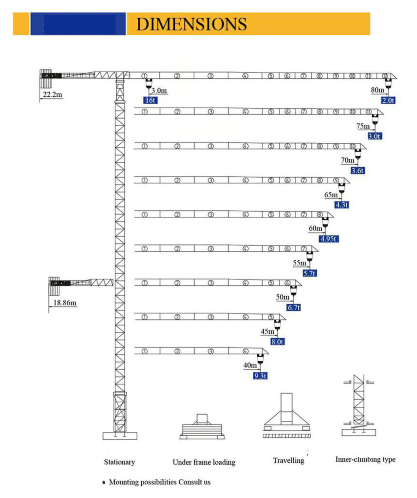 XCMG Official XGT8020-16 Tower Crane for sale