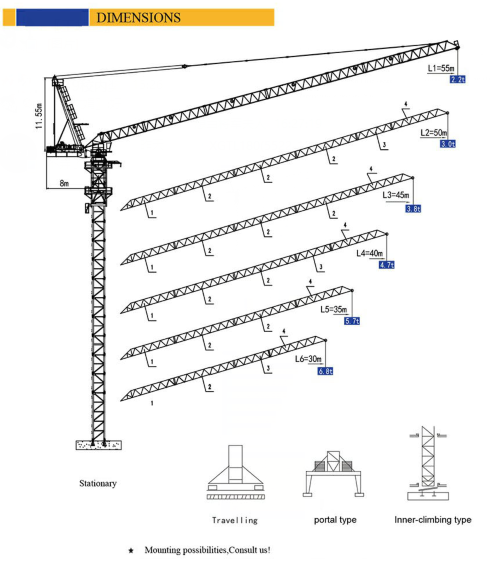 XCMG Official XGTL180 Tower Crane for sale