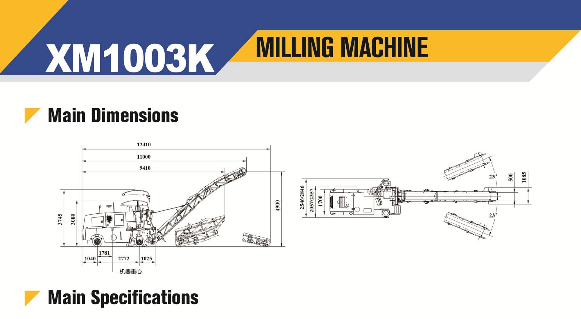 XCMG official XM1003K milling Machine for sale