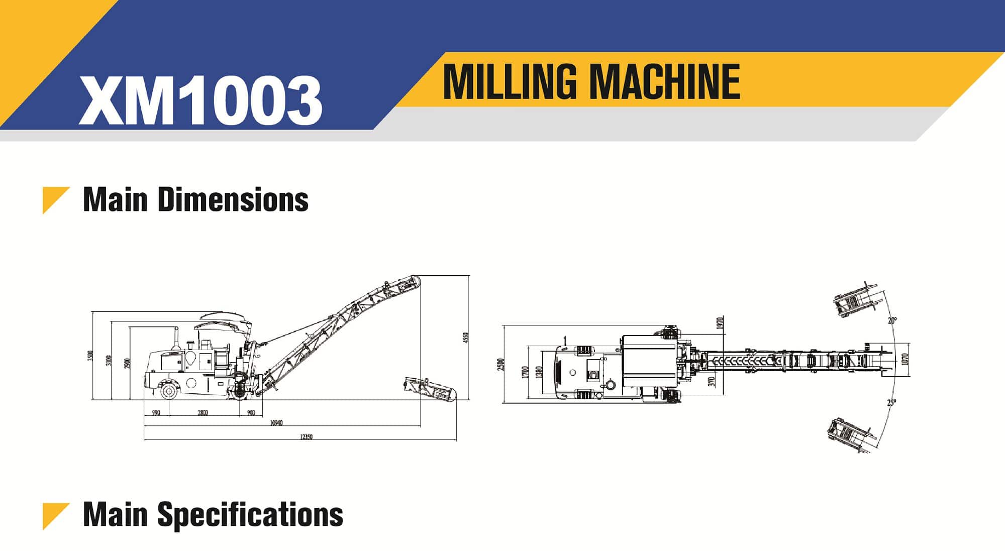 XCMG Official XM1003 Road Milling Machine for sale