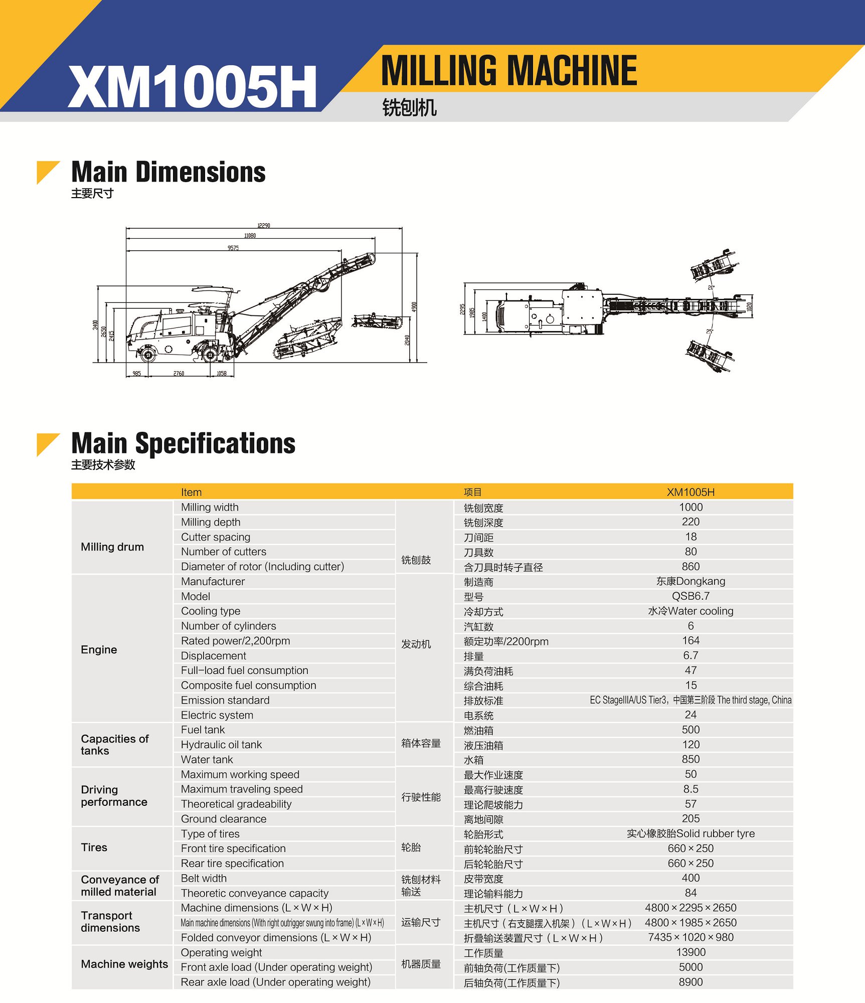 XCMG Official XM1005H Road Milling Machine for sale