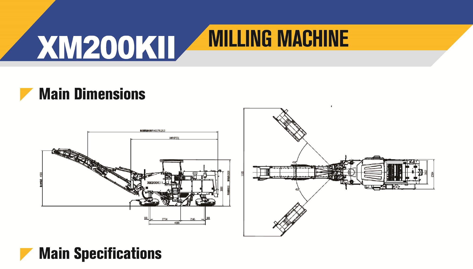 XCMG Official XM200KII Pavement Milling Machine for sale