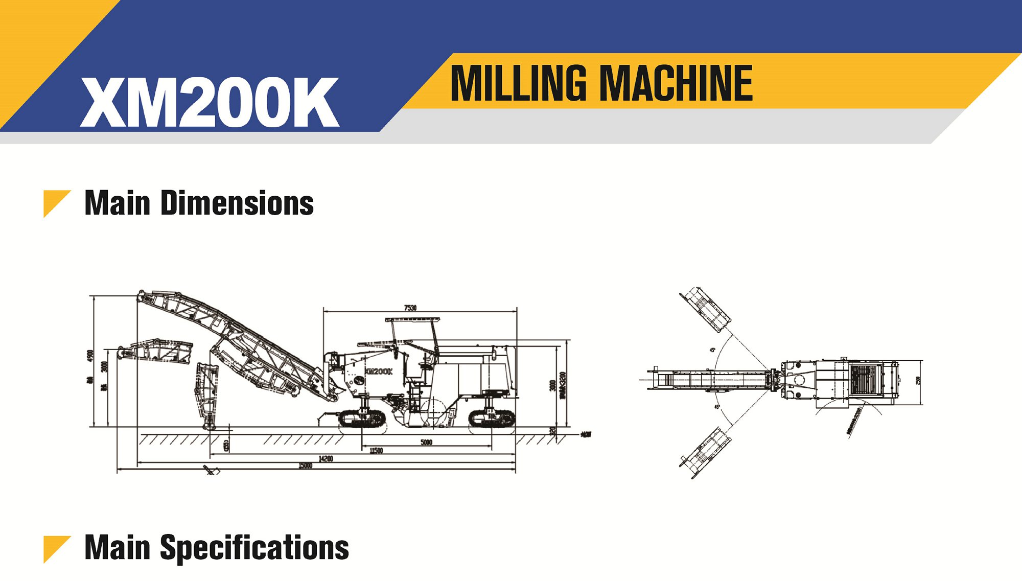 XCMG official XM200K milling Machine for sale