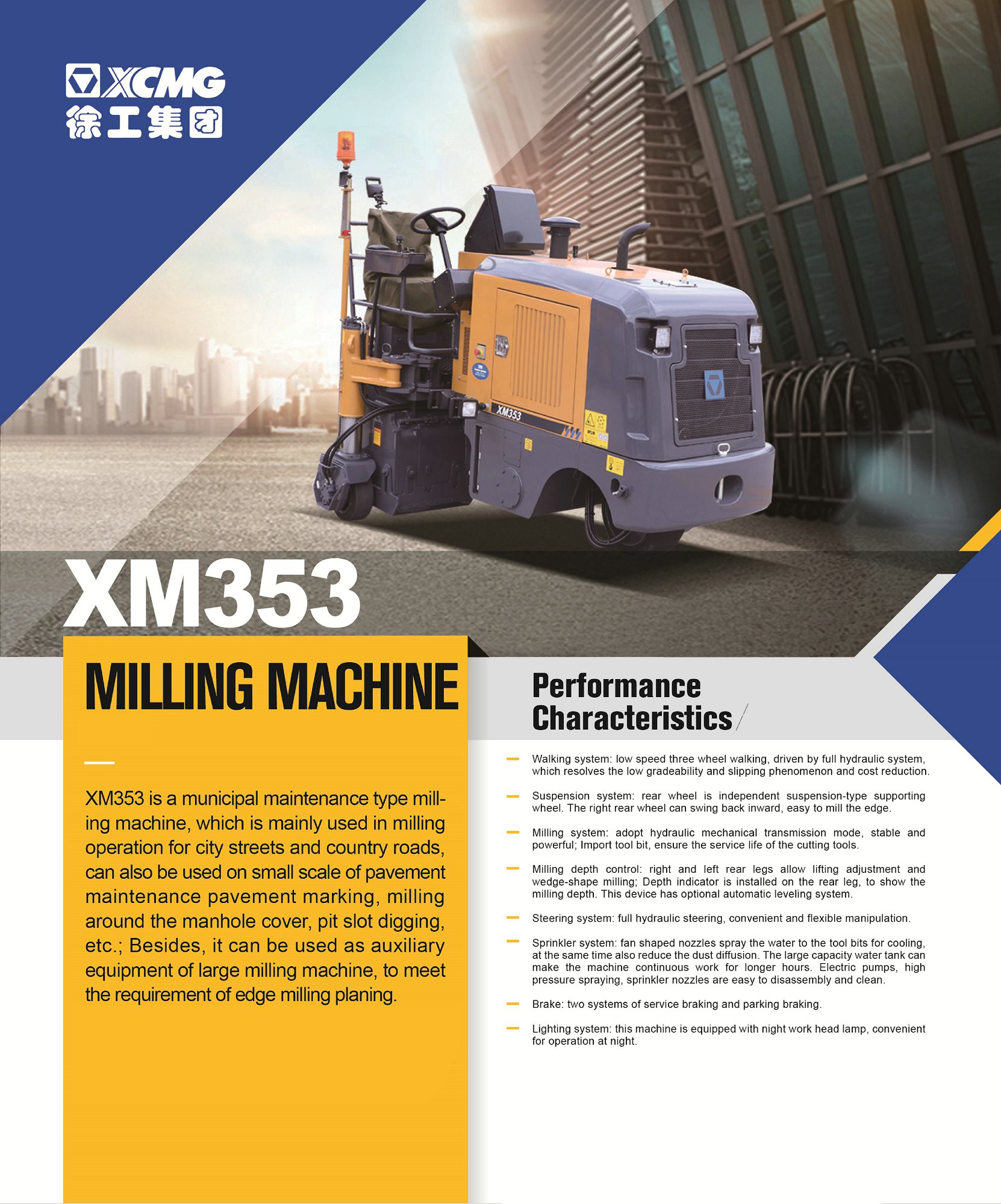 XCMG Official XM353 Milling Machine for sale