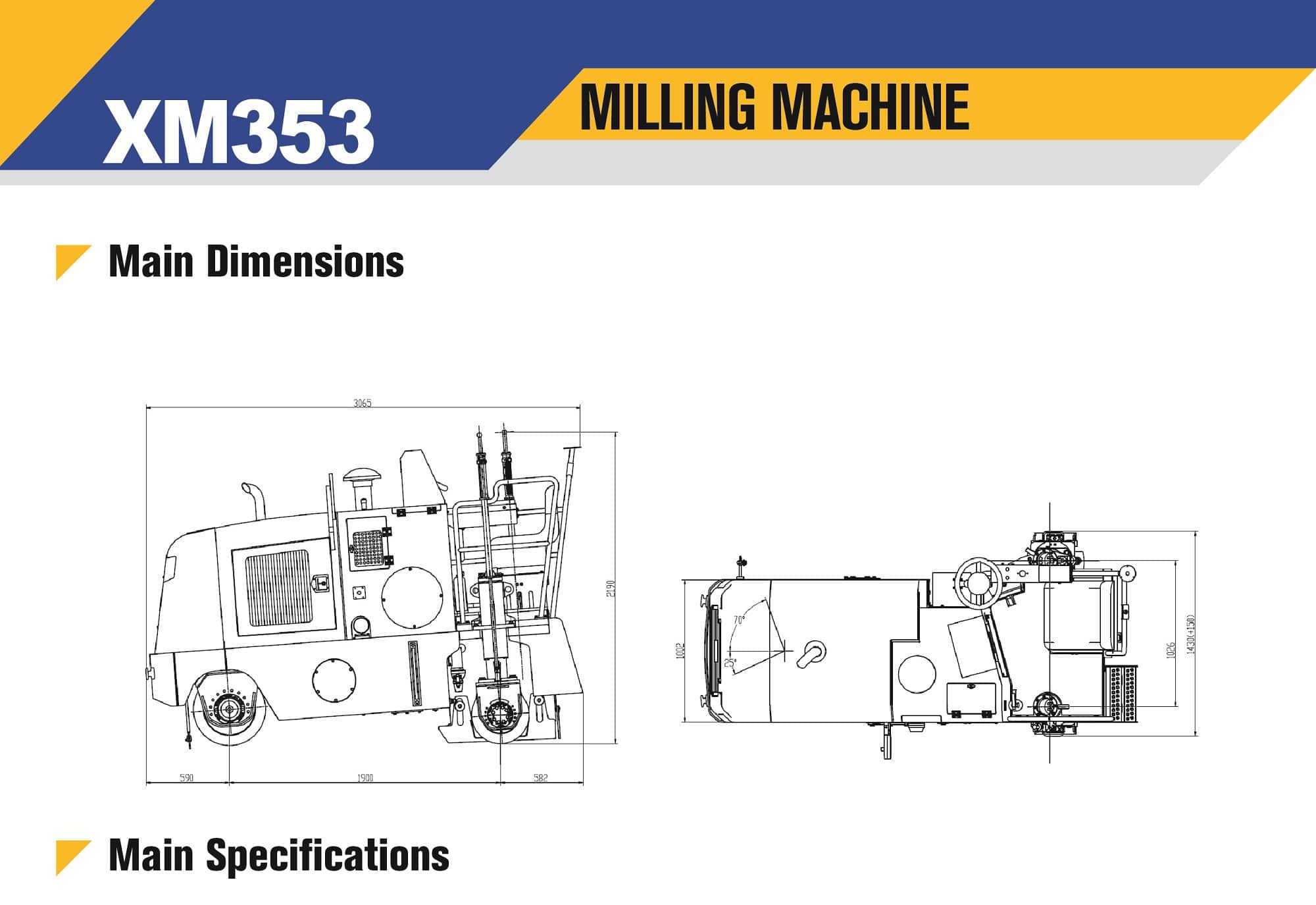XCMG Official XM353 Milling Machine for sale