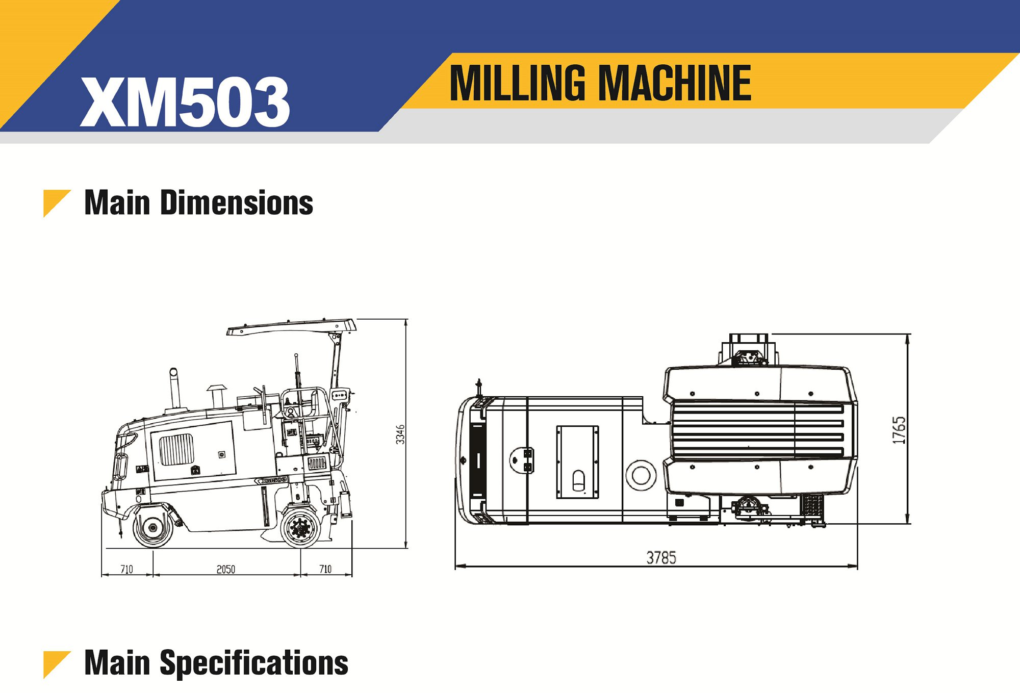 XCMG Official XM503 Milling Machine for sale